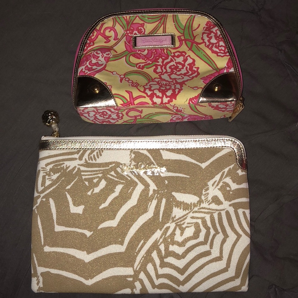 Set of 2 Lilly Make up bags/ clutch